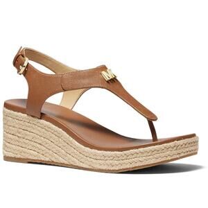 MICHAEL Michael Kors Laney Thong Espadrille Sandals Size US 10M Luggage Brown